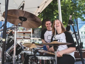 Max und Laura beim Bürgerbrunch